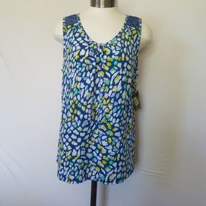 Nottibianche Womens Size Small Top Blue tank top .